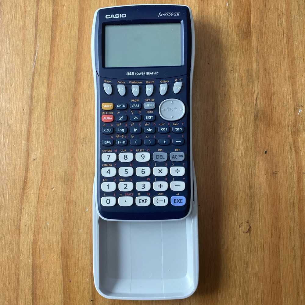 Casio fx-9750GII Blue and White USB Power Graphic Calculator ⭐️